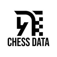 chess data minimalist logo design vector