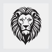 silhouette of a lion front view vector