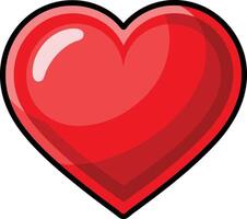 Art of A red heart on a white background vector