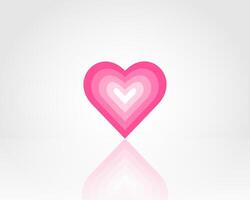 Romantic concentric heart. hearts isolated icon. Tunnel of Concentric heart vector