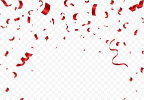 Luxury illustration of red confetti party background. Design for various parties vector