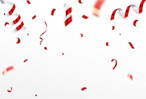 Realistic celebration confetti or red confetti party background. luxury greeting rich card. Design for various parties vector