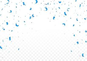 Blue confetti background isolated on white background vector