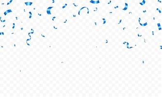 Blue ribbon and confetti Can be separated from a background vector