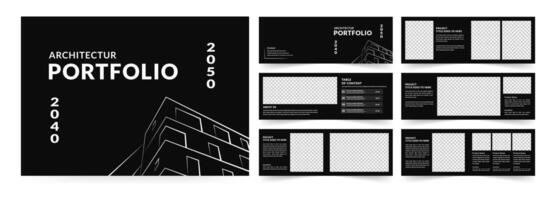 Landscape Architecture Portfolio Magazine Design, a4 standard size print ready brochure template vector