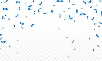 Confetti illustration banner background with luxury ribbons. Falling confetti on white background vector