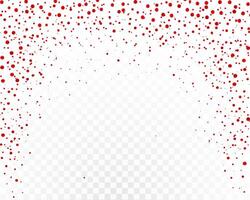Confetti border frame repeat pattern. red confetti design vector