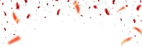 Red confetti party background. Design for various parties vector