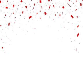 Luxury illustration of red confetti for a fun party background. vector