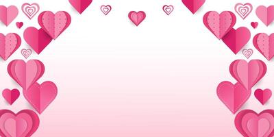 Romantic background with realistic design elements, gift box, Valentines day banner background. vector
