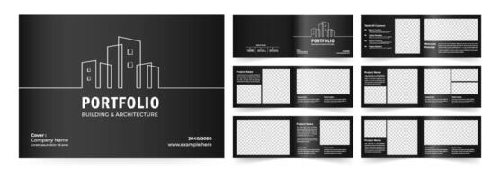 Landscape Architecture and Interior Portfolio Layout Template, A Portfolio of Architecture and Interior Design vector