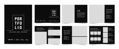 Architecture portfolio or business portfolio template design, Professional portfolio for architecture and interiors vector