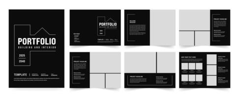 Architecture portfolio or interior portfolio or portfolio design template, Portfolio for architecture and interior design vector