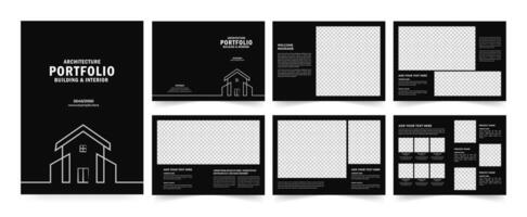 Architecture Portfolio Template, a4 standard size print ready brochure template vector