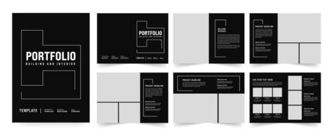 Modern Architecture and Interior Design Portfolio Template, Portfolio Brochure Layout, A4 Template vector