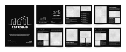 Architecture Portfolio Template, a4 standard size print ready brochure template, Brochure template vector