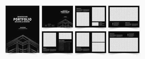 Architecture portfolio or portfolio layout template design vector