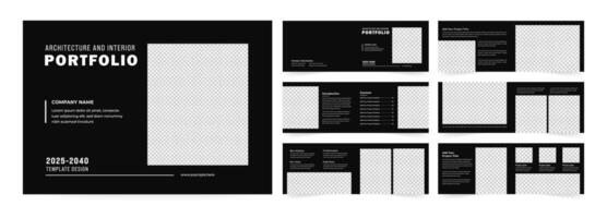 architecture portfolio layout design portfolio template, Landscape portfolio design vector