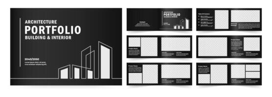 Landscape Architecture portfolio or interior portfolio or portfolio design template, Portfolio for architecture and interior design vector