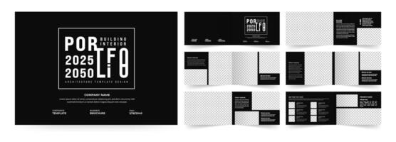Landscape Architecture and interior portfolio layout design, Use for architecture portfolio, interior portfolio, business portfolio. vector