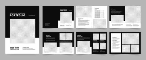 Architecture interior portfolio design template, Minimal brochure layout design, professional portfolio vector