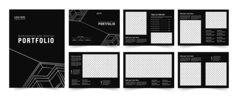 Architecture portfolio or portfolio layout template design vector