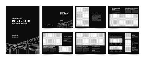 Architecture Portfolio Template, a4 standard size print ready brochure template vector