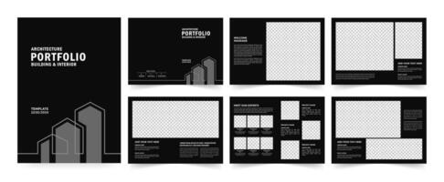 Architecture and Interior Portfolio Brochure Template, a4 standard size print ready brochure template. vector