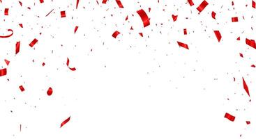 Red confetti border frame repeat pattern. Great for a birthday party or an event celebration invitation or decor. vector