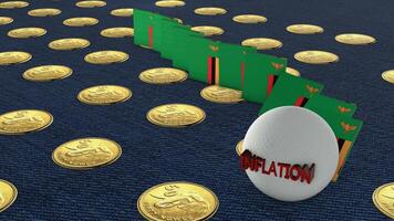 Zambia Flag with Inflation Concept video