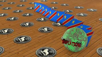Congo Flag with Inflation Concept video