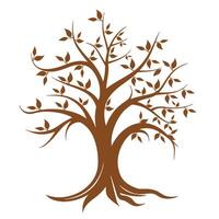 Tree Branch isolated, Tree Clipart, Tree logo, Tree with root illustration vector