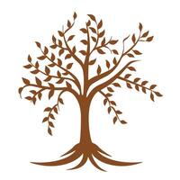 Tree Branch isolated, Tree Clipart, Tree logo, Tree with root illustration vector