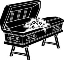 Open Casket Coffin vector