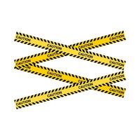 caution danger warning ribbon barricade design template vector