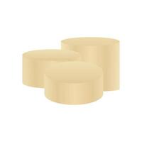 3d podium gold icon design template vector