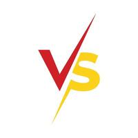 versus logo design template for game battle competition vector