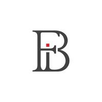 letter fib simple linked font symbol logo vector
