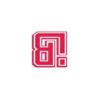 letter d lowercase exclamation simple logo vector