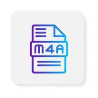 M4a flat icons. files type, document, extension symbol icon. can be used for website, ui and mobile app. vector