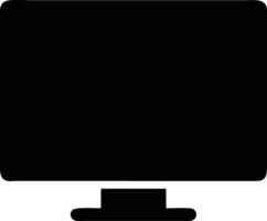 a black and white computer monitor with a white background vector