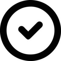 a check mark in a circle on a white background vector