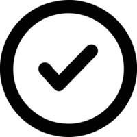 a check mark in a circle white background vector