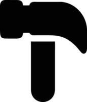 hammer icon outline on a white background vector