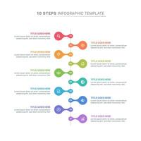 Timeline Infographic Design Template with 10 Time Periods vector