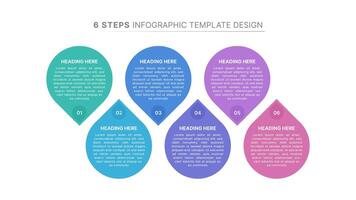 Circle Business Infographic Design Template with 6 Points vector