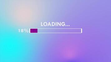 Loading bar screen pixelated progress animation,0-100 video