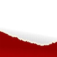 Red Torn Paper Border With Dot Pattern and White Baackground vector