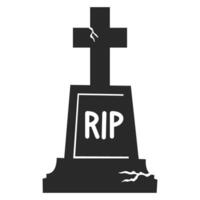 A Tombstone With the Word Rip Written on It vector