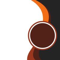 Black And Orange Abstract Modern Curve Border With Circle Frame vector